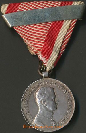 157823 - 1916-1918 Karel I., Malá stříbrná medaile, signováno Ko