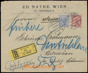 157834 - 1907 commercial p.stat cover with printed stamp 10h Franz Jo