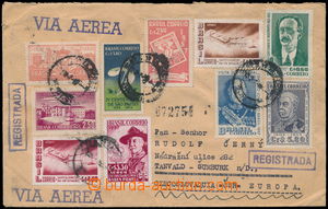157880 - 1957 R+Let-dopis do ČSR s bohatou frankaturou 19ks příle