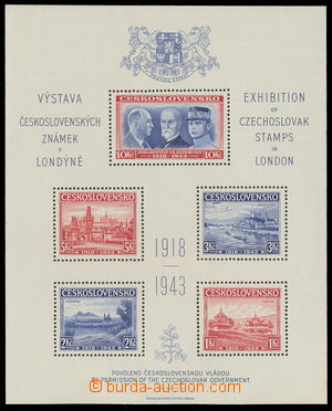 157911 - 1943 London MS, perf, superb, c.v.. 500CZK