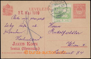 157918 - 1919 CPŘ33  souběžně platná maďarská dopisnice Mi.P70