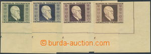 157937 - 1946 Mi.772B-775B, Renner, imperforate stamps from Renner bl