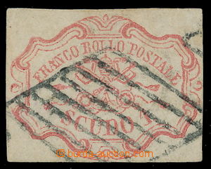157987 - 1852 Mi.11, 1Sc růžovočervená, černé kosočtvercové r