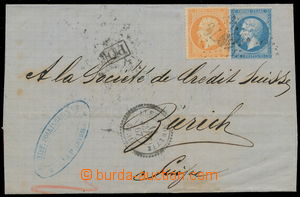 157989 - 1867 SMYRNA  letter to Switzerland, with Napoleon III. 40C +
