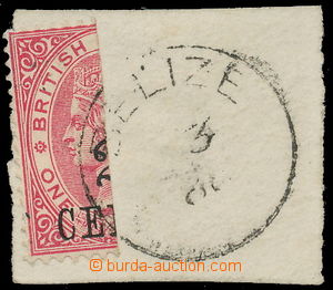 158006 - 1888 SG.37a, půlená zn. Královna Viktorie 2C/1P, na malé