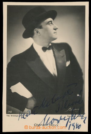 158032 - 1940 NOVÝ Oldřich (1899–1983), český herec, podpis na 