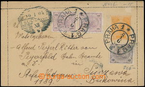 158054 - 1904 letter-card Mi.K44, uprated with 1 + 1 + 2 Kr, Mi.84 (2