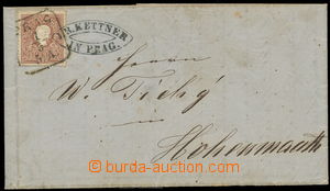 158060 - 1859 PERFIN FORRUNNER - folded letter with the 2nd issue, 10