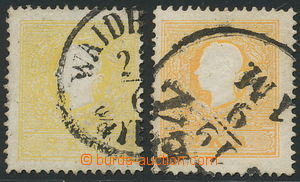 158080 - 1859 Mi.10II, 2 Kreuzer yellow + 2 Kreuzer orange; cat. Ferc