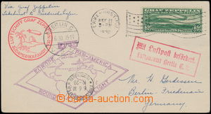 158121 - 1930 USA/ GRAFF ZEPPELIN  lístek přepravený z USA do Berl