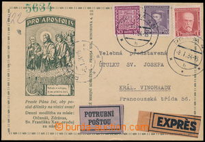 158141 - 1934 Ex-lístek s reklamním přítiskem zaslaný potrubní 
