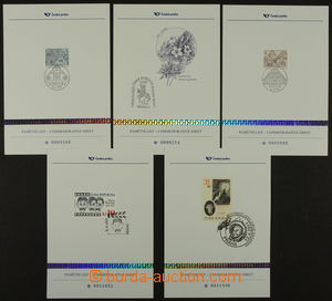 158203 - 2011 PLZ1-5, Memorial sheets Czech post; low edition, c.v.. 