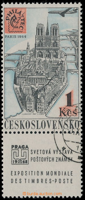 158296 - 1967 Pof.L58Kxb, PRAGA 68 1Kčs with lower coupon, optically