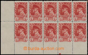 158307 - 1945 Pof.385, Moskevské 1K červená, levý dolní rohový 
