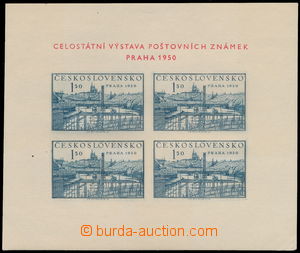 158317 - 1950 Pof.A564 III, miniature sheet PRAGUE 1950, type III., c