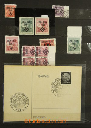 158405 - 1939 [SBÍRKY]  sbírka známek s přetiskem Wir sind frei!,