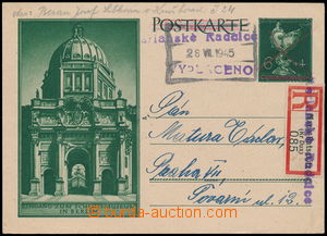 158438 - 1945 TESTER RADČICE  cash paid German pictorial PC, proviso