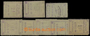 158491 - 1886 SG.27-29, 52, 53, Znak s datem, celkem 8ks, 2P-4P  modr