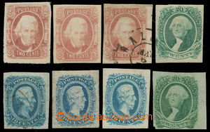 158516 - 1882-1863 Sc.8(2), 8a, 10, 10a, 10b, 13, 13a, Jackson 2C 3 k