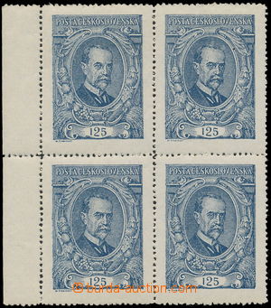 158541 -  Pof.140ST, 125h blue, L marginal block-of-4, 1x joined type