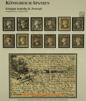 158542 - 1850 [COLLECTIONS] Mi.1, Isabella II. 6Cs black, 2 sheets fr