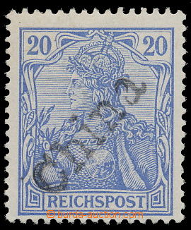 158561 - 1900 Mi.11, 20Pfg Reichspost, with oblique hand-made Opt CHI
