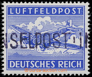 158588 - 1944 LEROS Mi.11A, INSELPOST Opt blackblueviolett on stamp F