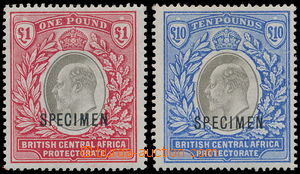 158589 - 1903 SG.66s, 67s Edvard VII. £1 a £10, SPECIMEN; v