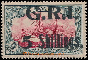 158592 - 1914 BRITSKÁ OKUPACE SG.114, 5RM Císařská jachta s přet