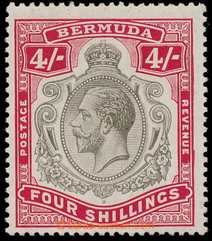 158595 - 1920 SG.52ba George V., 4Sh red / yellow, with plate flaw br