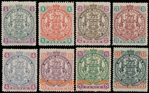 158618 - 1897 SG.66-73, Coat of arms ½P-1£;, complete set, 