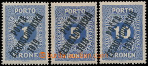 158741 -  Pof.80-82, Doplatní - malé číslice 1K, 5K a 10K; hodnot