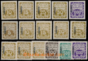 158755 -  Pof.DL1vz-DL13vz, selection of 16 pcs of stamp. Postage due