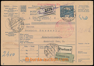 158812 - 1924 CPP16, celá prošlá mezinárodní poštovní průvodk