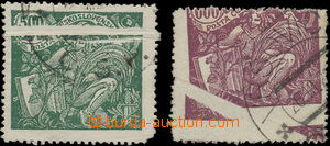 158846 -  Pof.168A + 169A, 500h green and 600h violet, both values wi