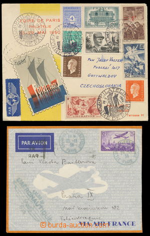 158857 - 1936-50 airmail letter to Czechoslovakia with Mi.307, 2x blu