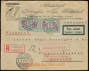 158867 - 1929 firemní R+Let-dopis do ČSR, vyfr. zn. Mi.120 4x, DR H