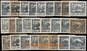 158963 -  PLATE PROOF values 1h - 1000h, selection of 26 pcs of plate