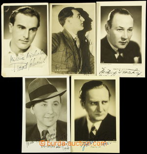 158994 - 1930-42 ACTORS  comp. 5 pcs of photo postcard with signature
