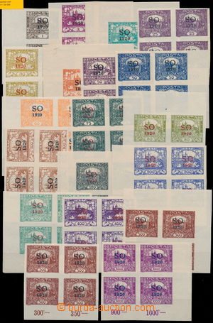 159194 -  Pof.SO1-23, compilation of 19 stamps, corner or marginal bl