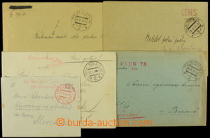 159400 - 1938 MOBILIZACE  sestava 5ks dopisů přepravených polní p