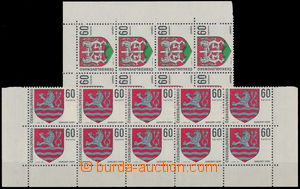 159469 - 1971 Pof.1887, 1890, City Coats of Arms 60h: Pof.1887 corner