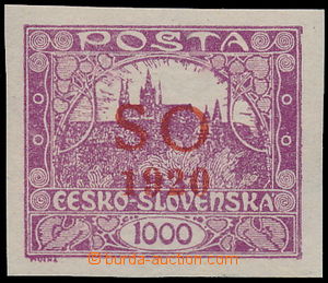 159532 -  Pof.SO23ZT, 1000h purple-red imperforated, overprint trial 