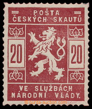 159538 - 1918 trial print 20h, Pof.SK2, in/at red-brown color; mint n