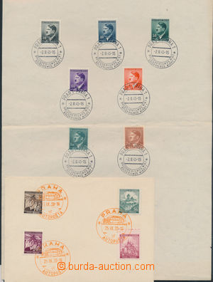 159571 - 1939, 1945 selection of two sheets, 1x format A4 with seven 