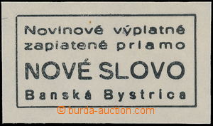 159760 - 1944 PLATE PROOF Alb.NN1x, Nové slovo, plate proof alternat