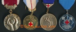 159777 - 1950-70 ČERVENÝ KŘÍŽ  sestava 4ks medailí: Za záchran