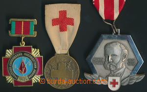 159784 -  ČERVENÝ KŘÍŽ  sestava 3ks medailí: Francie - 1. svět