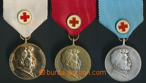 159785 -  ČERVENÝ KŘÍŽ  Jánského medaile - zlatý, stříbrný