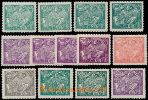 159801 -  Pof.164-169, comp. of 13 stamp. - 4x 100h (1x hinged) + 4x 